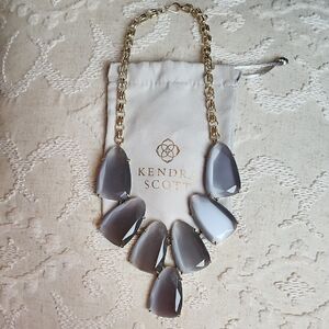 Kendra Scott Gold and Gray Harlow Statement Necklace ✨️